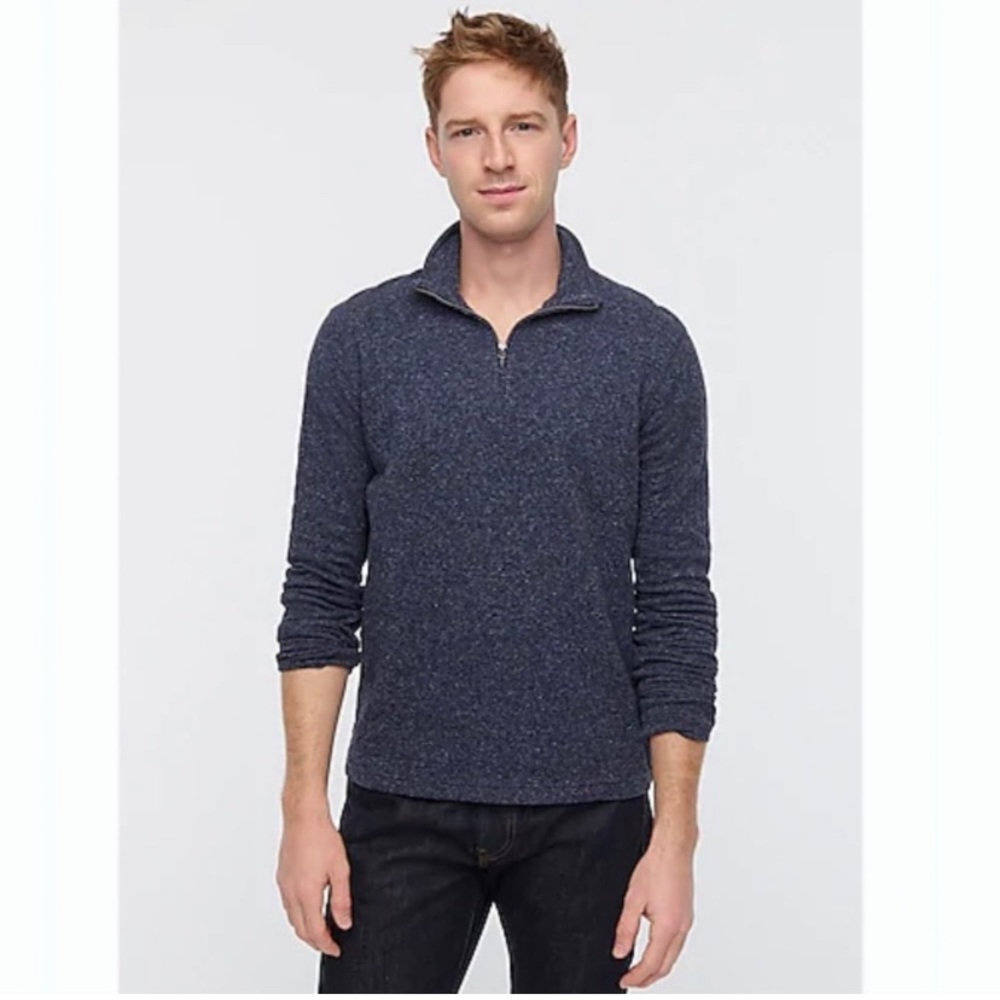 NEW J. Crew Double-Knit Half-Zip Grey Pullover Shirt XS - Picture 2 of 3